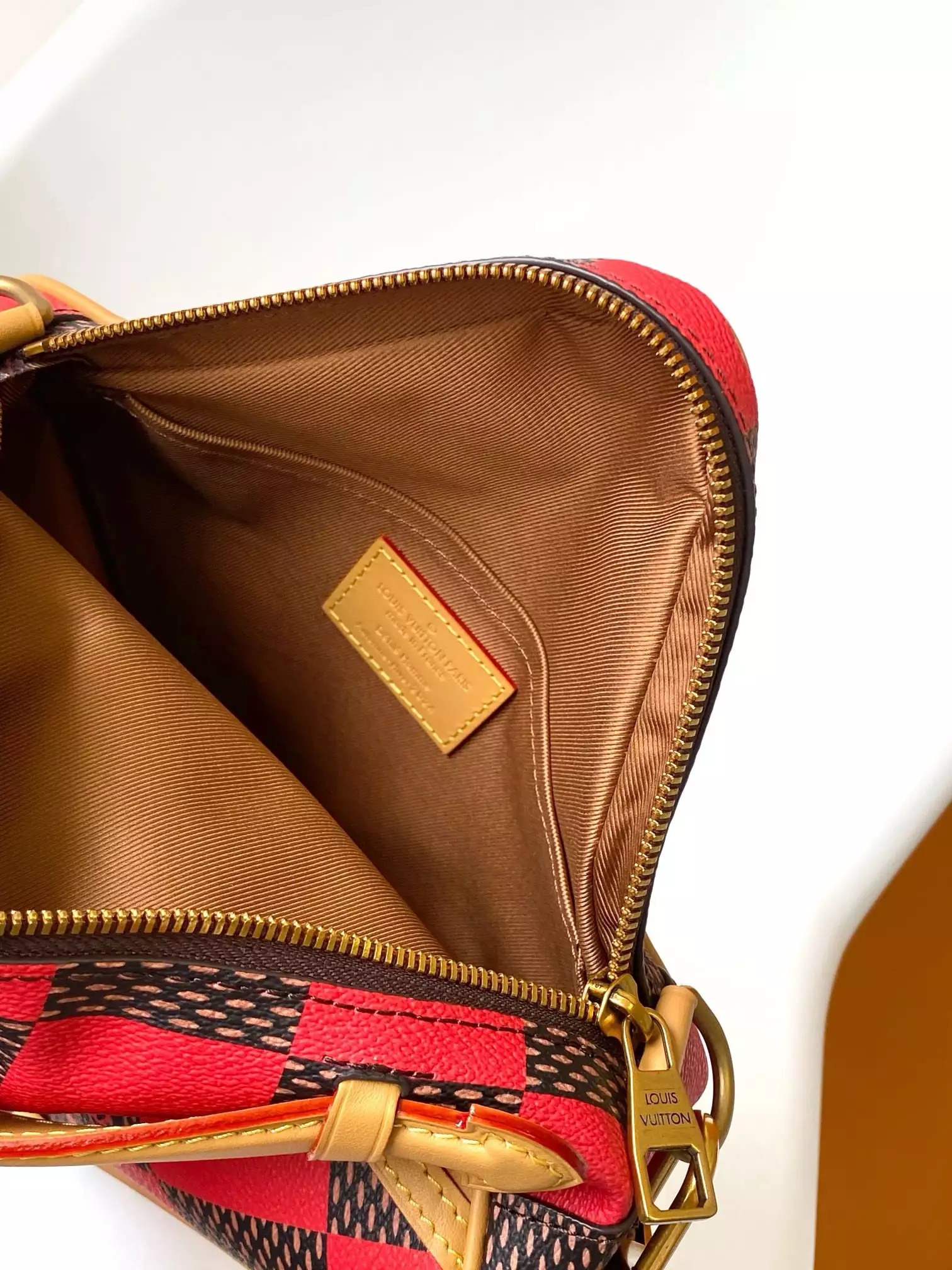 Chess Messenger Bag Red Damier Pop Canvas