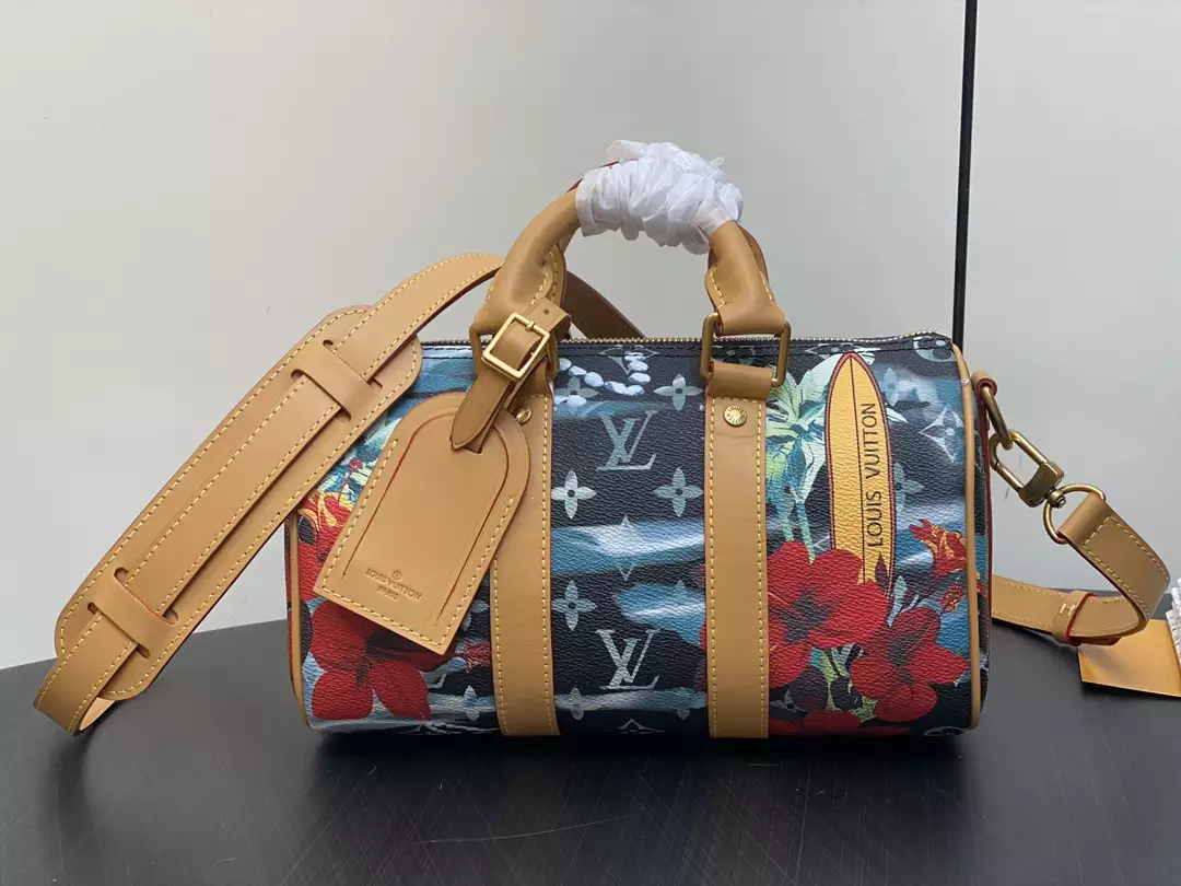 Keepall Bandoulière 25 Navy Blue Monogram Surfin’ Canvas