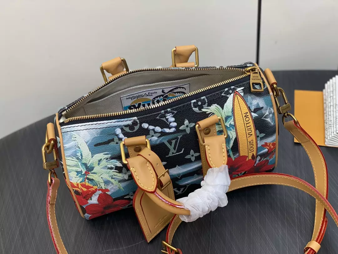 Keepall Bandoulière 25 Navy Blue Monogram Surfin’ Canvas