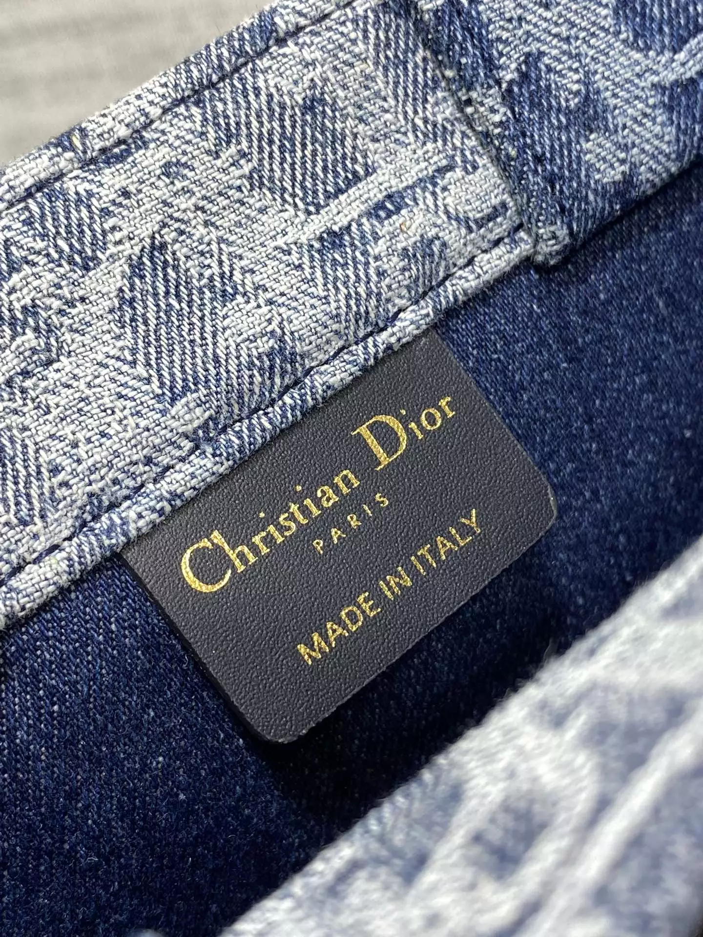 Mini Dior Book Tote Blue Denim Dior Oblique Jacquard