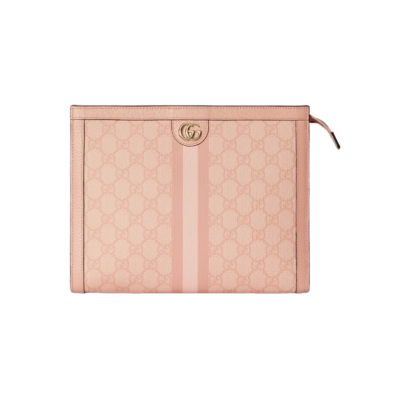Ophidia GG Pouch in Dusty Pink GG Supreme