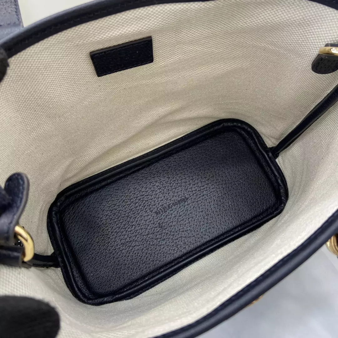 Ophidia Mini Tote Bag in Beige and Blue GG Supreme Canvas