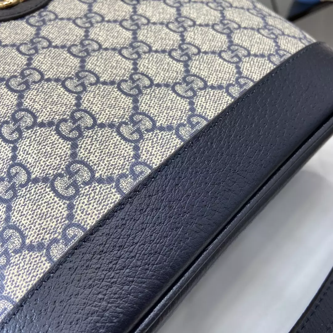 Ophidia Mini Tote Bag in Beige and Blue GG Supreme Canvas
