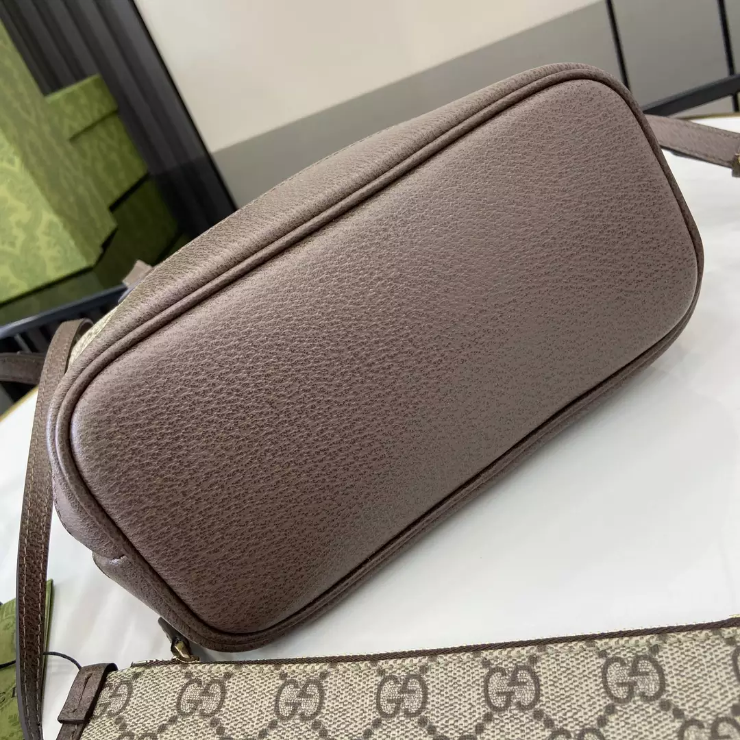 Ophidia Mini Tote Bag in Beige and Ebony GG Supreme Canvas