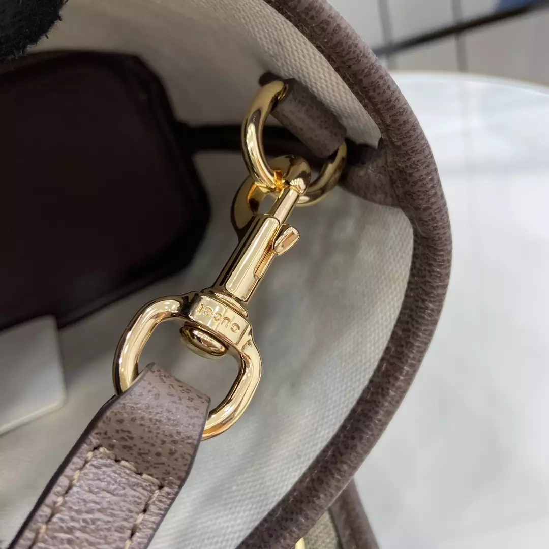 Ophidia Mini Tote Bag in Beige and Ebony GG Supreme Canvas
