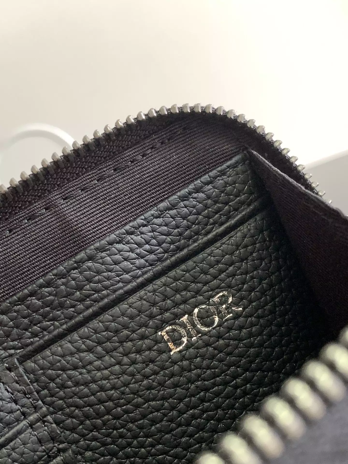 Zipped Pouch with Strap Black Dior Gravity Leather